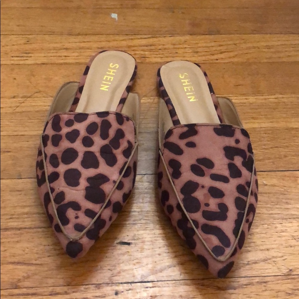 Leopard Print Slide Loafers